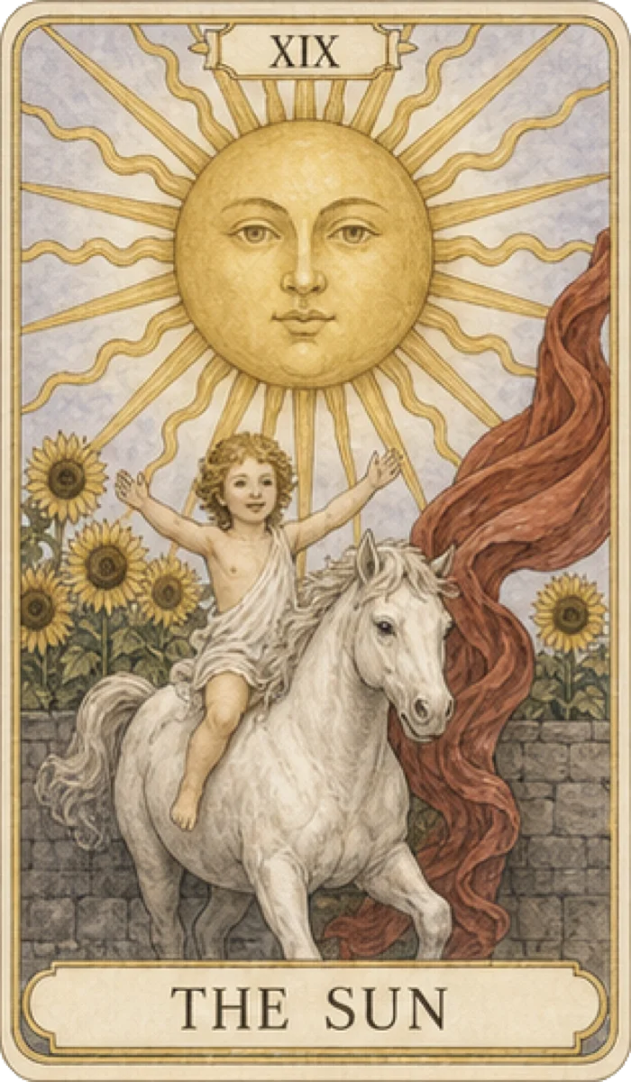 The Sun tarot card